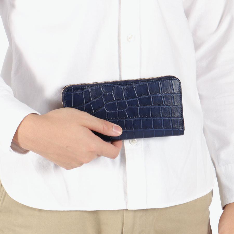 最大51%★6/7〜 バギーポート 長財布 メンズ レディース BAGGY PORT ブランド 大人 おしゃれ 財布 ラウンドジップ 藍染め ワニ革 クロコ ZWL-8000の画像