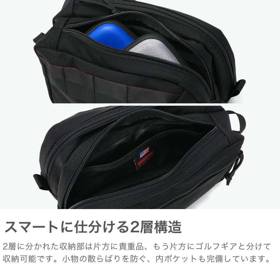 最大50%★5/5限定 日本正規品 ブリーフィング ゴルフ ゴルフポーチ ポーチ 小物入れ メンズ BRIEFING GOLF MADE IN USA US DOUBLE LAYER POUCH BRG253G64_4