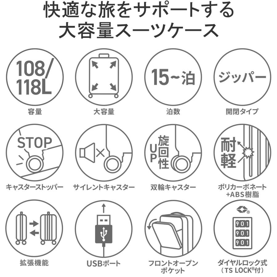 特典付 正規品1年保証 バーマス スーツケース 大型 フロントオープン BERMAS キャリーケース EURO CITY2 フロントオープンファスナー108L 72c 60298 爆買_6