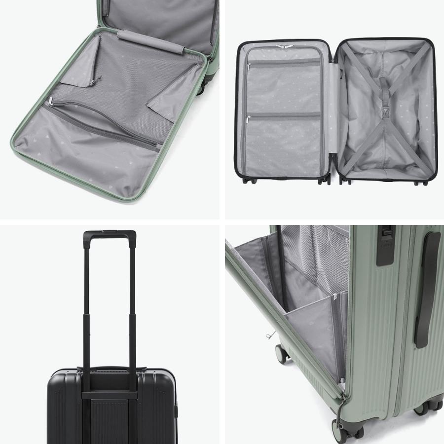 最大42%★4/23迄 特典付 正規品1年保証 バーマス スーツケース フロントオープン BERMAS 5〜6泊 53L 56cm TRAVEL SMART フロントオープンファスナー 60551 爆買の画像