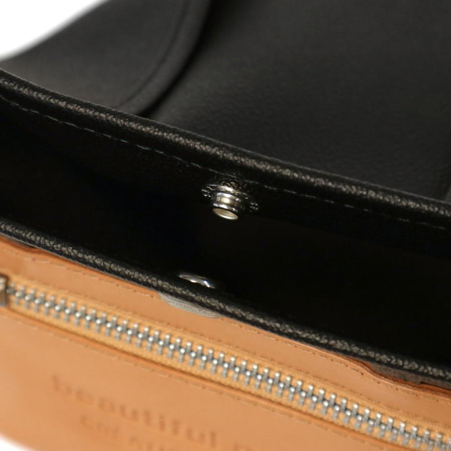 最大41%★5/12限定 ビューティフルピープル ショルダーバッグ レディース ブランド beautiful people lining logo pocket nume leather bag 日本製 611970｜galleria-store｜23