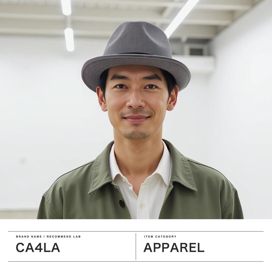 CA4LA カシラ レザーハット 牛革 レザー中折れハット 美品 日本製 CA4LA（カシラ） 最大49%☆9/23限定 ハット メンズ 帽子 バケット