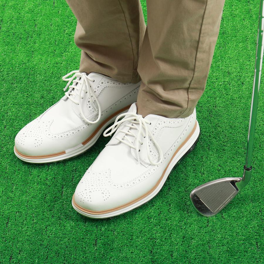 美品✨ グッチ ゴルフシューズ ドレスシューズ レザー ホワイト BEAMS GOLF（ビームス ゴルフ）〈WOMEN〉LAMBDA / WING TIP ゴルフ