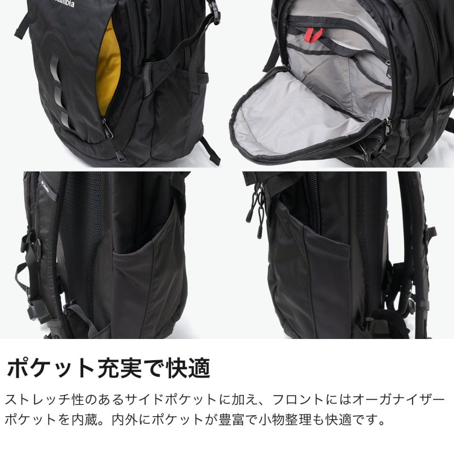 最大51%★5/3限定 コロンビア リュック 通学 大容量 メンズ レディース Columbia 学生 軽い 撥水 ビジネス PC収納 15inch 30L A4 ペッパーロック PU7254_5