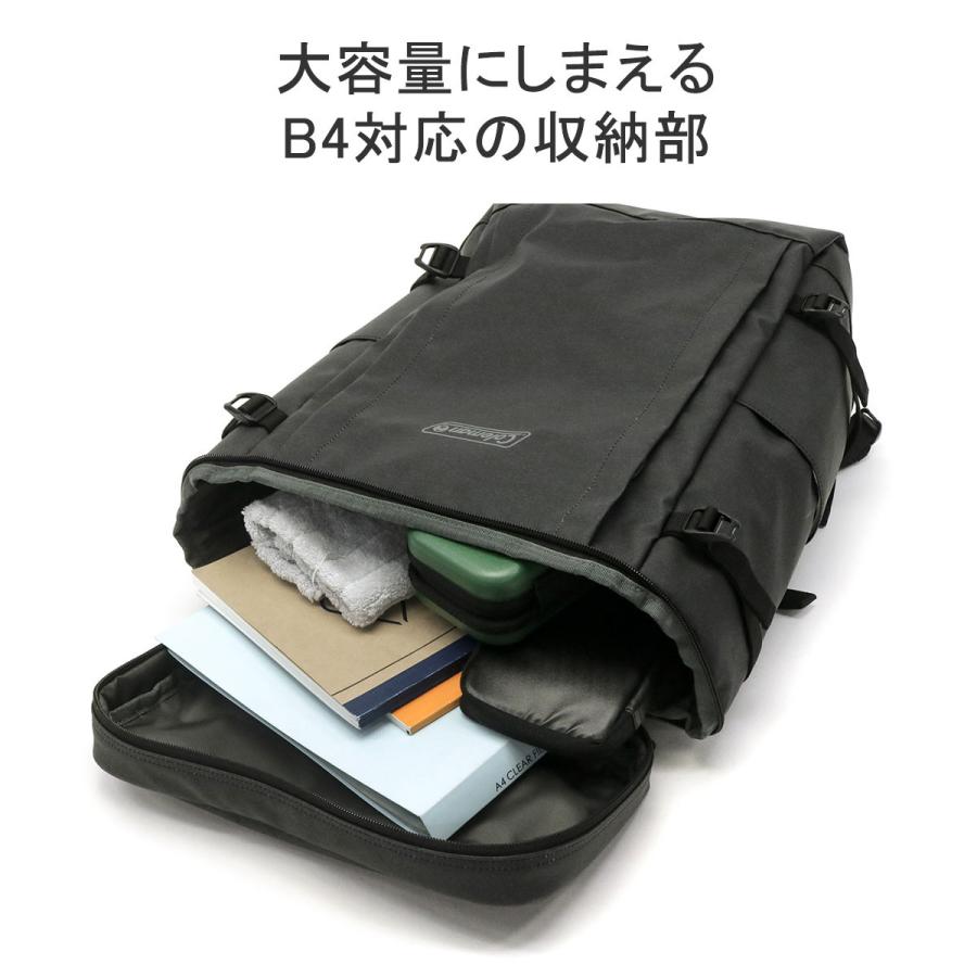 公認販売店 コールマン リュック メンズ レディース 大容量 通学 シンプル 黒 30L Coleman リュックサック B4 A4 PC シールド シールド30｜galleria-store｜13