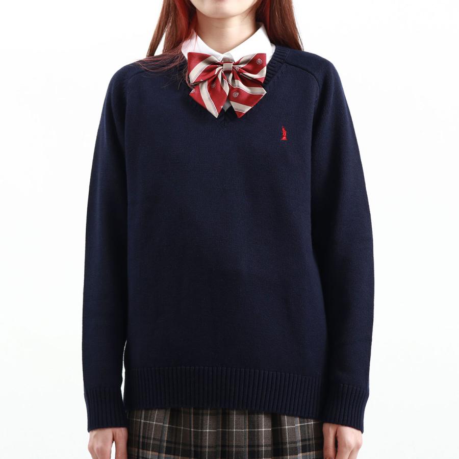 イーストボーイ セーター EASTBOY ニットプルオーバー スクールセーター 制服 ワンポイント Vネック ニット 学生 女子 レディース 2226003｜galleria-store｜09