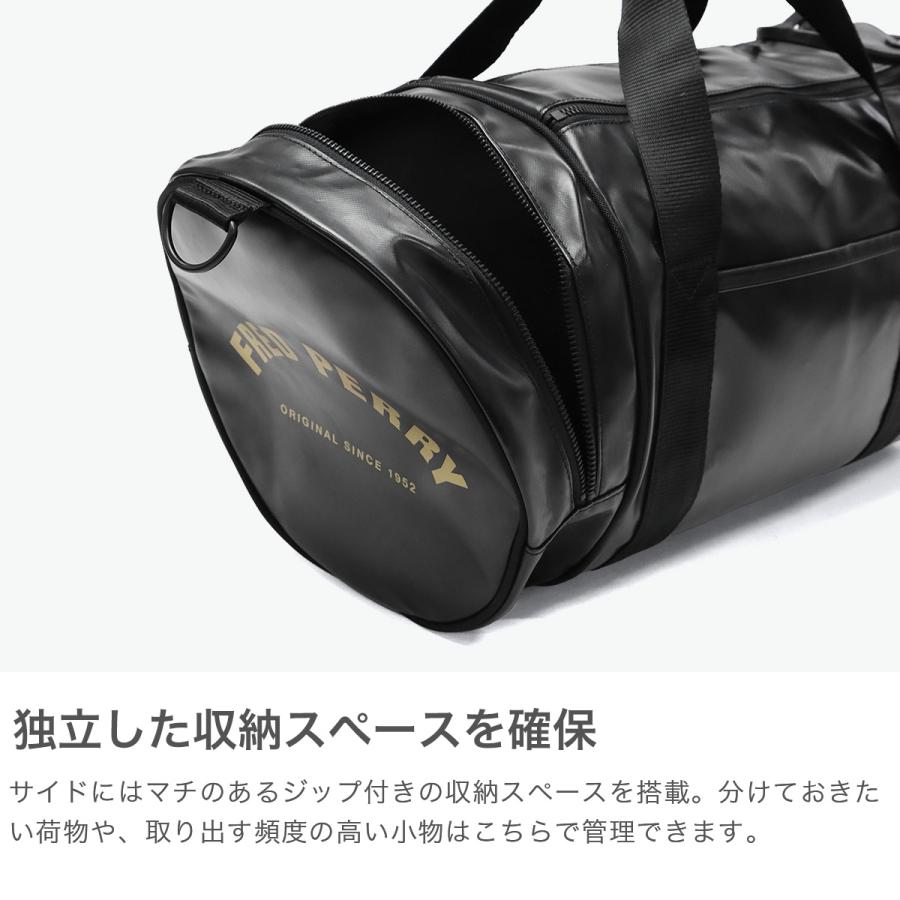 最大51%★土日限定 フレッドペリー ボストンバッグ 旅行 大容量 メンズ レディース FRED PERRY 軽量 斜めがけ 2WAY 23L A4 Tonal Classic Barrel Bag L7260_7