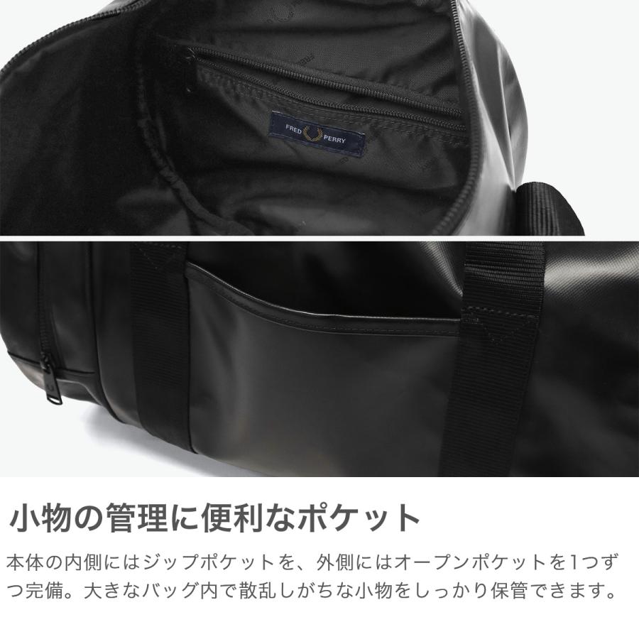 最大51%★土日限定 フレッドペリー ボストンバッグ 旅行 大容量 メンズ レディース FRED PERRY 軽量 斜めがけ 2WAY 23L A4 Tonal Classic Barrel Bag L7260_8