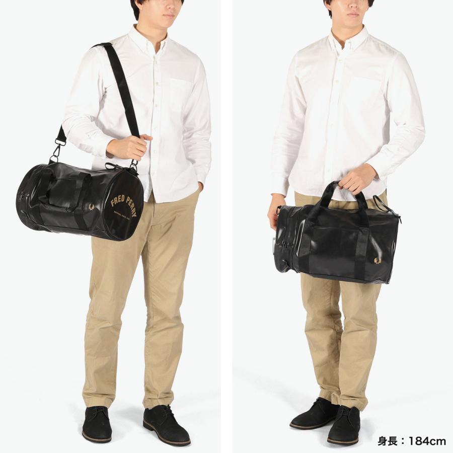 最大51%★土日限定 フレッドペリー ボストンバッグ 旅行 大容量 メンズ レディース FRED PERRY 軽量 斜めがけ 2WAY 23L A4 Tonal Classic Barrel Bag L7260_11