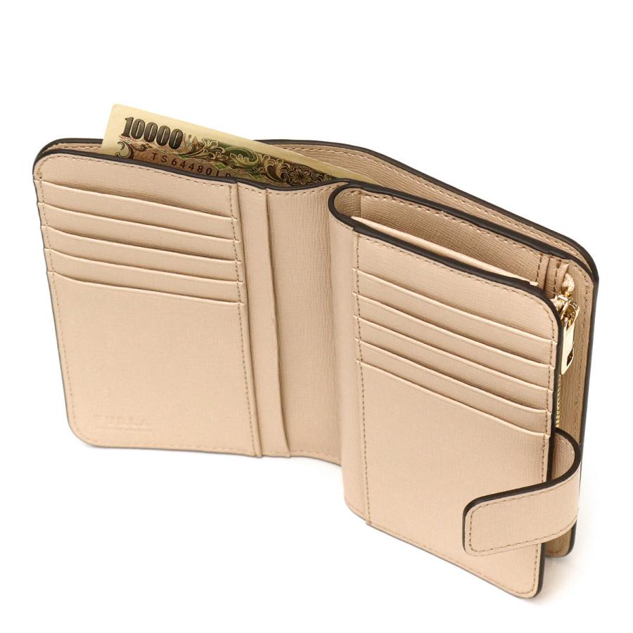 最大51%★3/8限定 フルラ 二つ折り財布 FURLA 財布 二つ折り BABYLON バビロン コンパクト財布 M 革 小さめ 小銭入れ付き シンプル レディース PCX9UNO-B30000 | BABYLON（FURLA） | 09