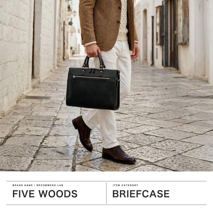 最大41%★5/25限定 正規品1年保証 ファイブウッズ ブリーフケース メンズ 小さめ 本革 ビジネス FIVE WOODS A4 日本製 2WAY PLATEAU A4ブリーフケース 39596の画像