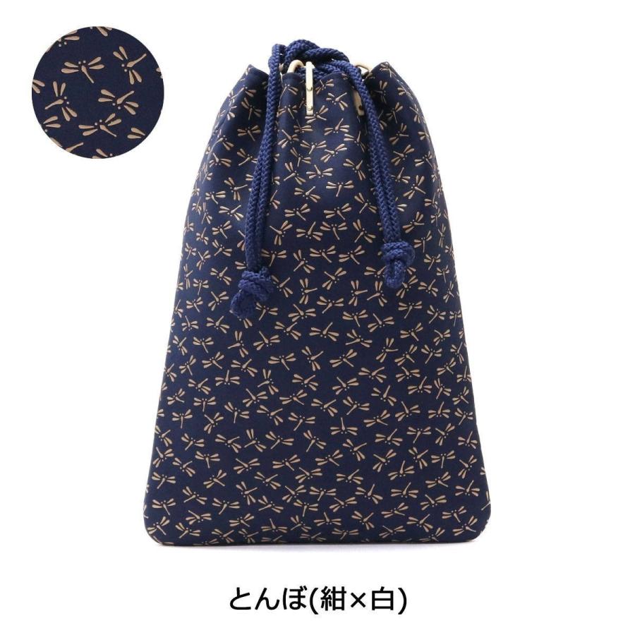 極美品　印傳屋　インデンヤ　巾着　ハンドバック　着物　紺色　ネイビー 印傳屋（INDEN-YA） 最大51%☆5/3限定 合切袋 印伝 インデンヤ 巾着