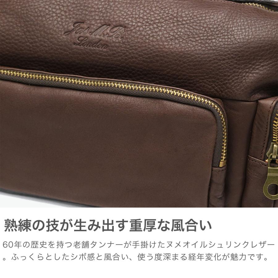 最大42%★6/4限定 日本正規品 ジャスエムビー ショルダーバッグ メンズ レディース 斜めがけバッグ ブランド JAS M.B. 本革 Oiled nubuck leather NL-003の画像