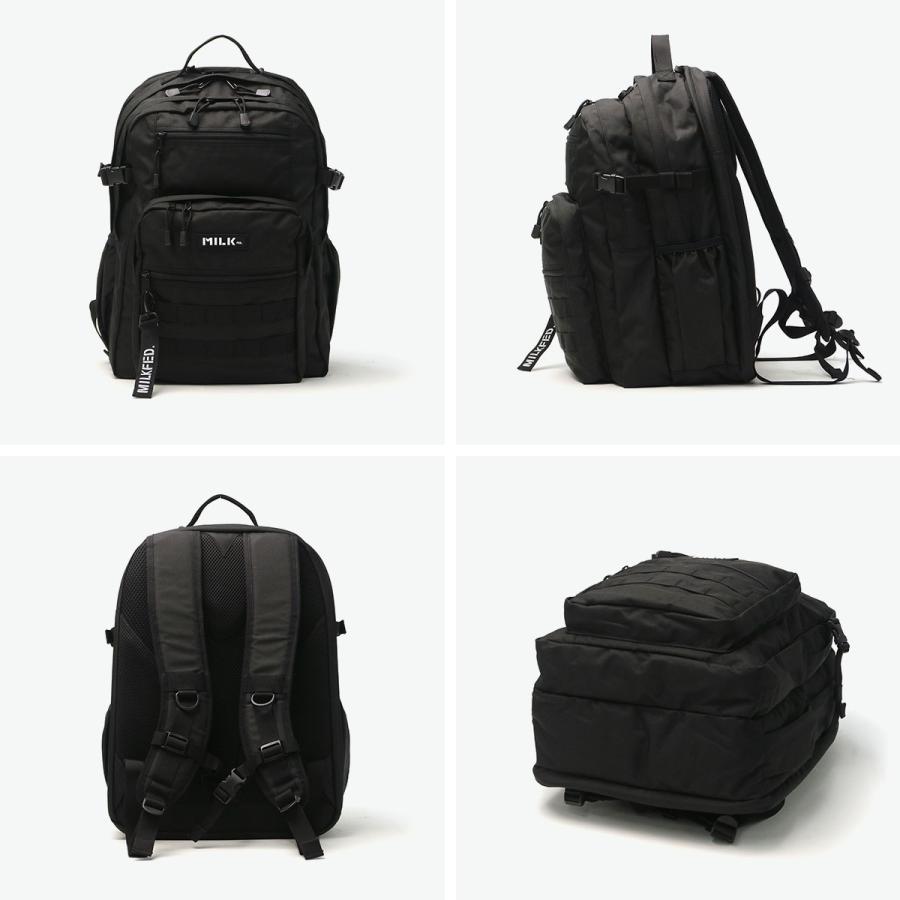 最大51%★5/24限定 ミルクフェド リュック MILKFED. ACTIVE DOUBLE POCKET MOLLE BACKPACK リュックサック バックパック 30L A4 2層 レディース 103224053008の画像