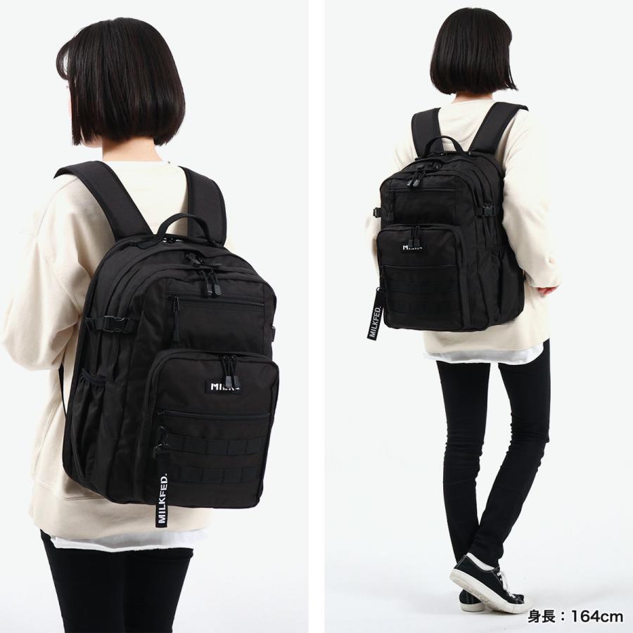最大51%★5/24限定 ミルクフェド リュック MILKFED. ACTIVE DOUBLE POCKET MOLLE BACKPACK リュックサック バックパック 30L A4 2層 レディース 103224053008の画像
