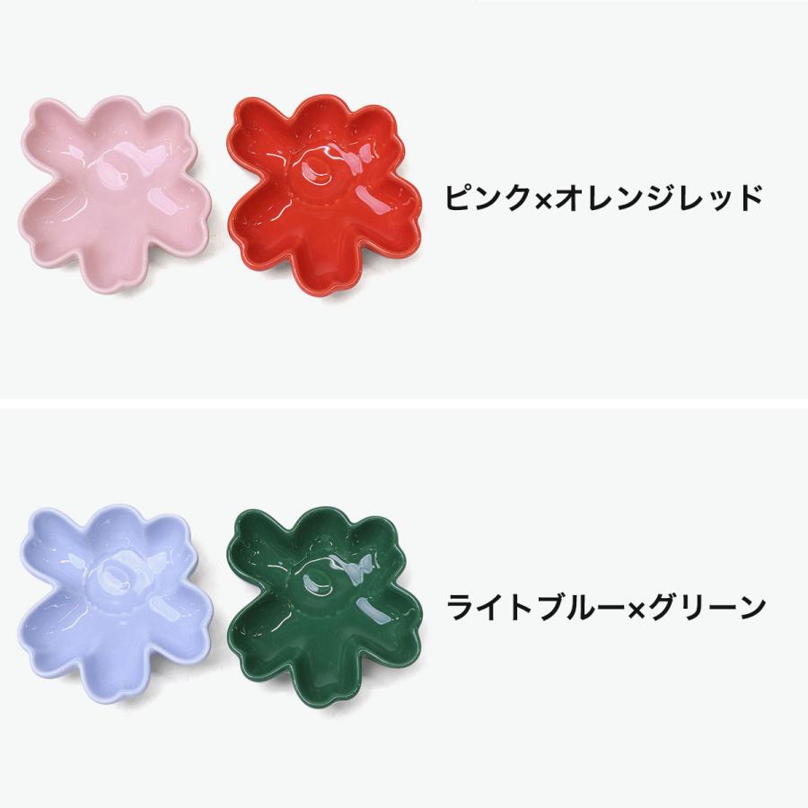 最大50%★10/15〜 日本正規品 マリメッコ プレート 皿 食器 marimekko 陶器 かわいい おしゃれ セット ペア 2枚 ミニ Unikko ボウルセット 11cm | marimekko | 05