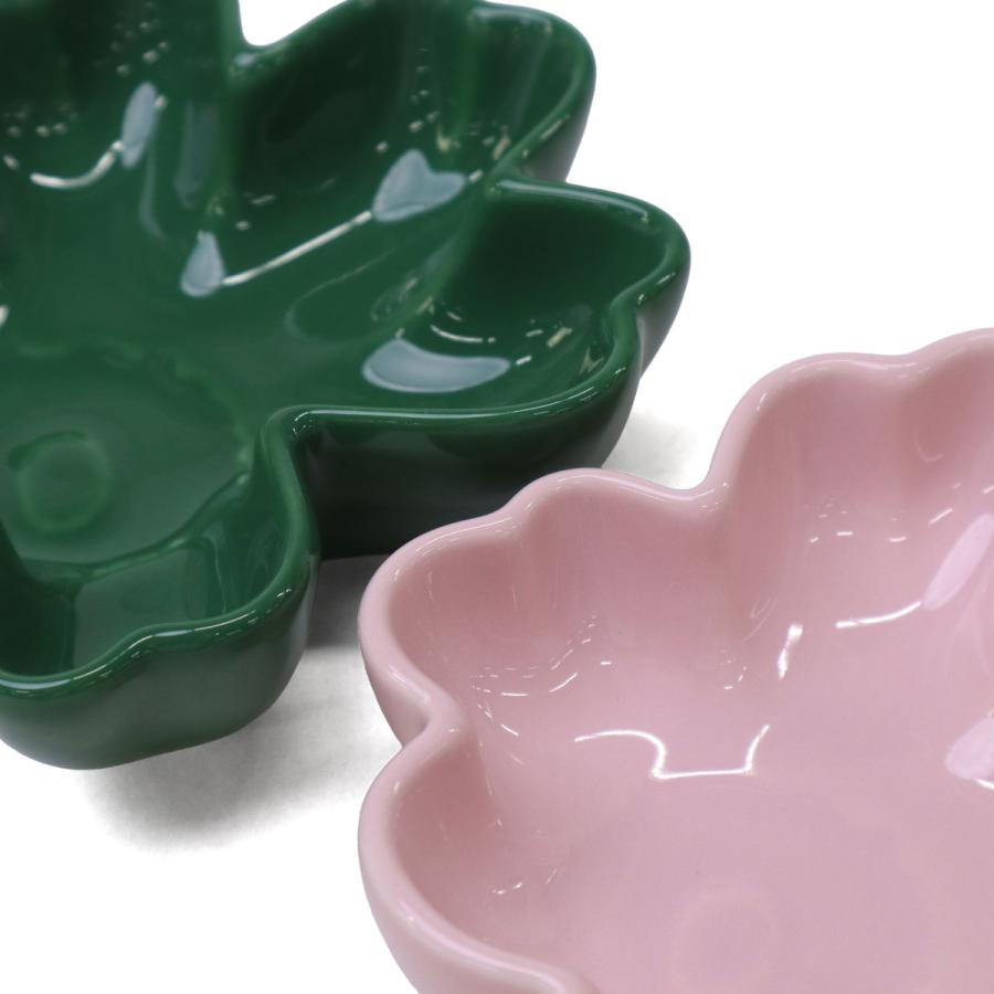 最大50%★10/15〜 日本正規品 マリメッコ プレート 皿 食器 marimekko 陶器 かわいい おしゃれ セット ペア 2枚 ミニ Unikko ボウルセット 11cm | marimekko | 10