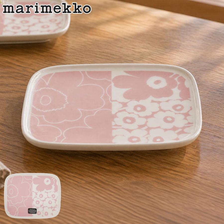 最大50%★10/15〜 日本正規品 マリメッコ プレート レディース marimekko ブランド 女性 かわいい 可愛い お皿 小さめ 料理 おしゃれ Unikko Kollaasi 12×15 | marimekko