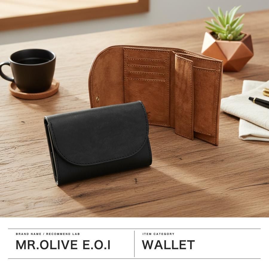 最大51%★6/4限定 ミスターオリーブ イー.オー.アイ 三つ折り財布 メンズ レディース 本革 革 MR.OLIVE E.O.I 財布 PUEBLO LEATHER COMPACT WALLET ME115Pの画像