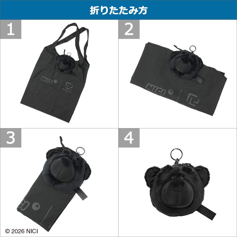 nici（ニキ） 最大49%☆9/9限定 エコバッグ 折りたたみ キーホルダー