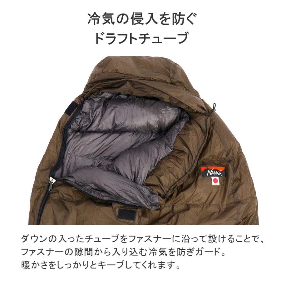 ナンガ別注モデル 化繊綿600 新品シュラフ 寝袋 カーキ マミー型 NANGA ナンガ 寝袋 オリジナルシュラフ アプローチ