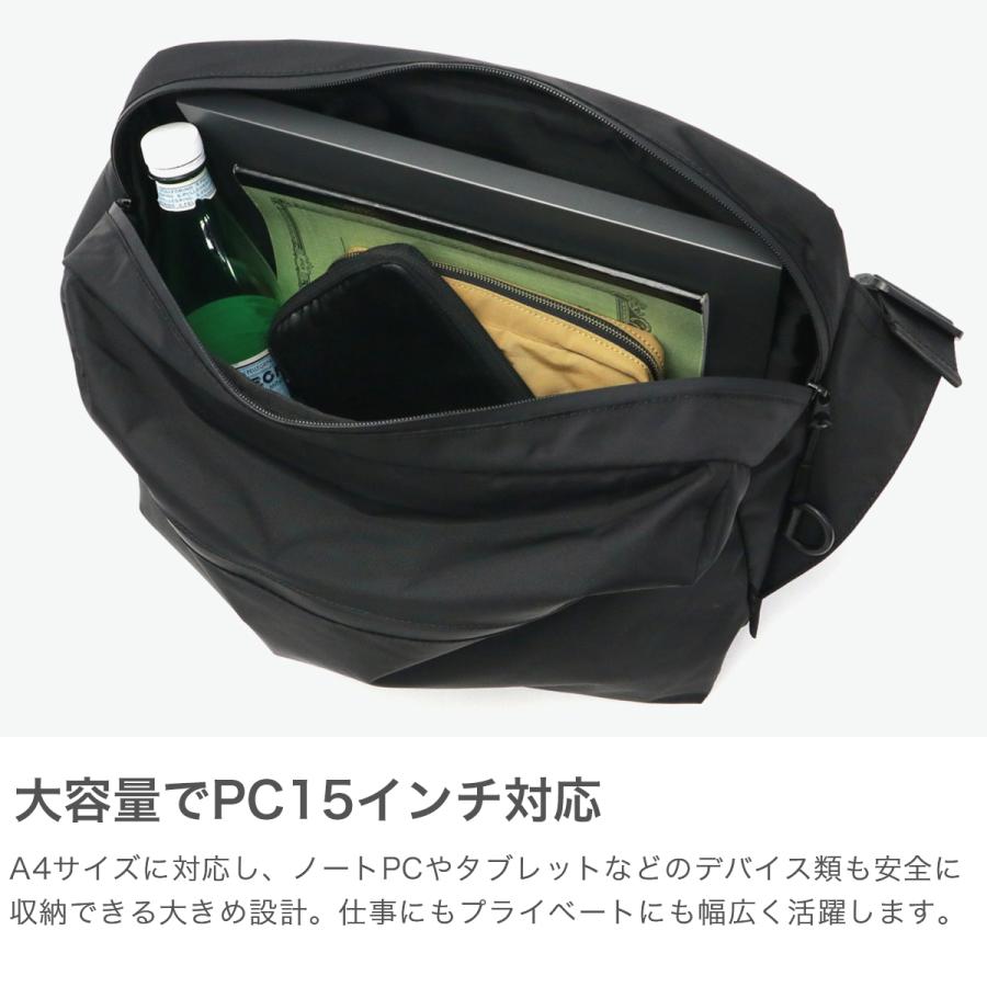 ノアール ショルダーバッグ メンズ レディース 大容量 大きめ A4 NoiR 斜めがけ かっこいい 大人 軽量 黒 PC Luminous Shoulder N23002 | NoiR（バッグ） | 04