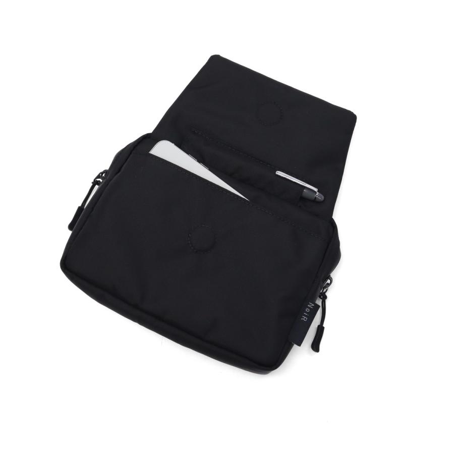 ノアール ショルダーバッグ メンズ レディース NoiR 小さめ コンパクト 斜め掛け バッグ ポーチ 軽量 撥水 黒 Switch shoulder N24002 | NoiR（バッグ） | 15