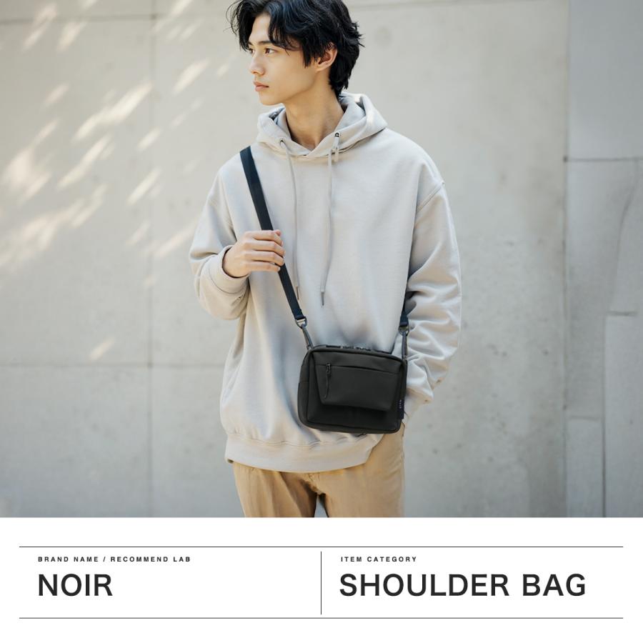 ノアール ショルダーバッグ メンズ レディース NoiR 小さめ コンパクト 斜め掛け バッグ ポーチ 軽量 撥水 黒 Switch shoulder N24002 | NoiR（バッグ） | 03