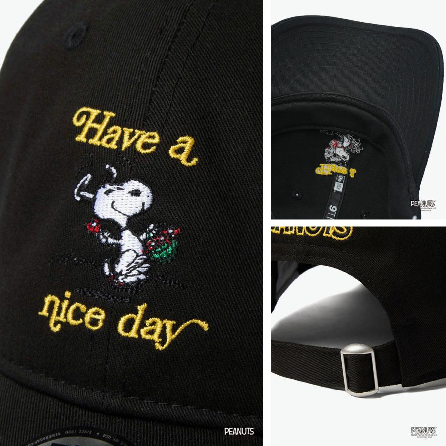 最大46%★3/18限定 正規取扱店 NEW ERA キャップ メンズ レディース ニューエラ スヌーピー ブランド キャラ 帽子 刺繍 9THIRTY 930 PEANUTS HAVE A NICE DAY | NEW ERA | 03