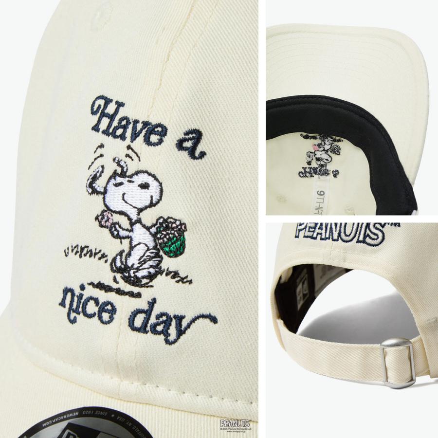 最大50%★3/25限定 正規取扱店 NEW ERA キャップ メンズ レディース ニューエラ スヌーピー ブランド キャラ 帽子 刺繍 9THIRTY 930 PEANUTS HAVE A NICE DAY | NEW ERA | 03