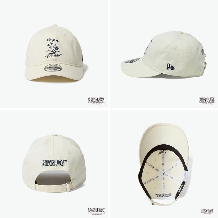 最大50%★3/25限定 正規取扱店 NEW ERA キャップ メンズ レディース ニューエラ スヌーピー ブランド キャラ 帽子 刺繍 9THIRTY 930 PEANUTS HAVE A NICE DAY | NEW ERA | 05