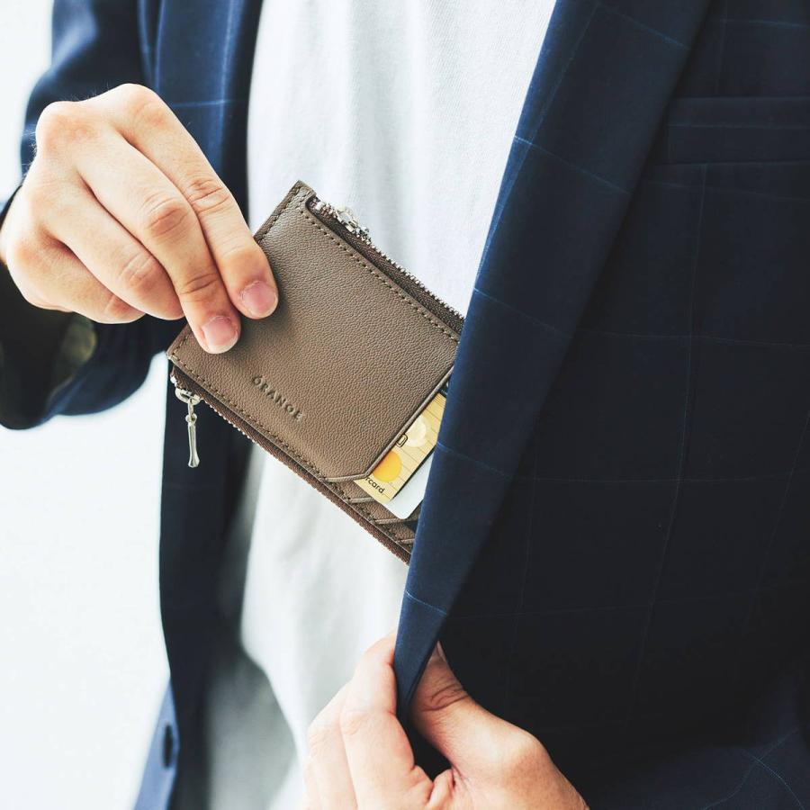 最大35%★11/12限定 オレンジ 財布 ORANGE ミニ財布 THE FRAGMENT フラグメントケース カードケース コインケース 本革 スリム 薄型 メンズ レディース THE FRAGMENT