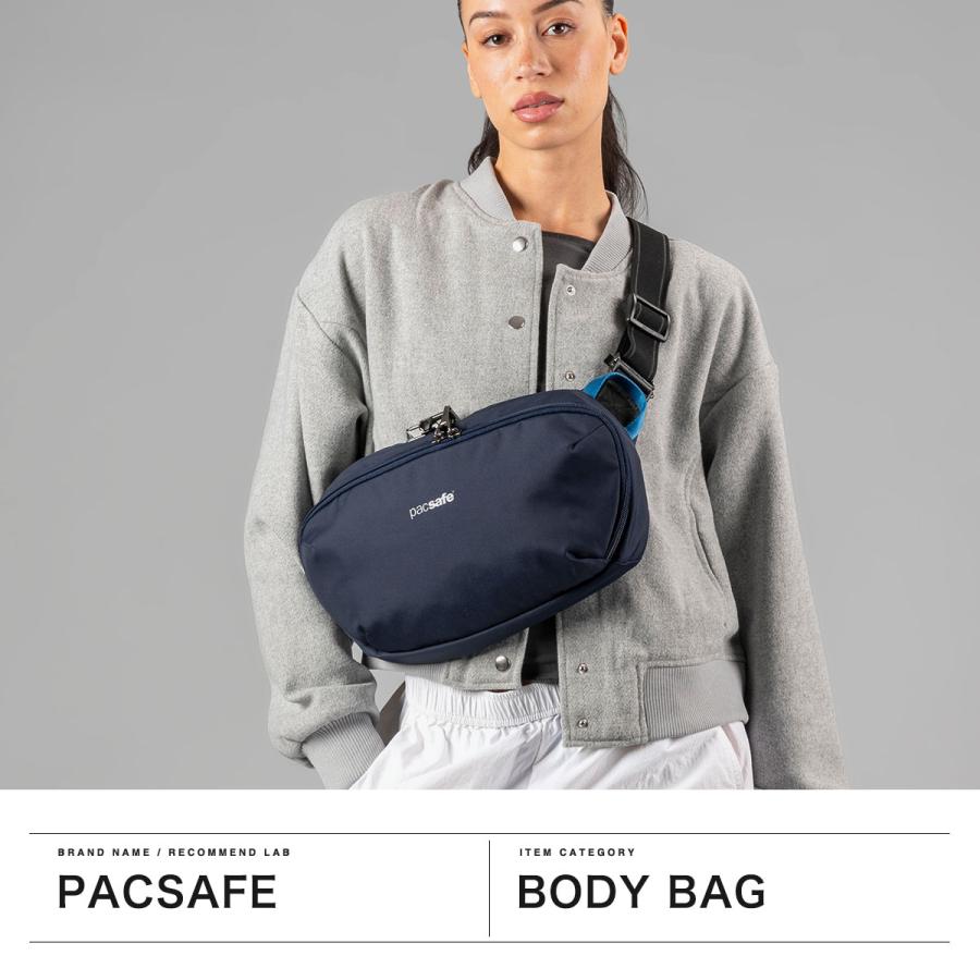 pacsafe ショルダーバッグ ダークブルー PacSafe（パックセーフ） 最大50%☆9/29限定 ボディバッグ メンズ