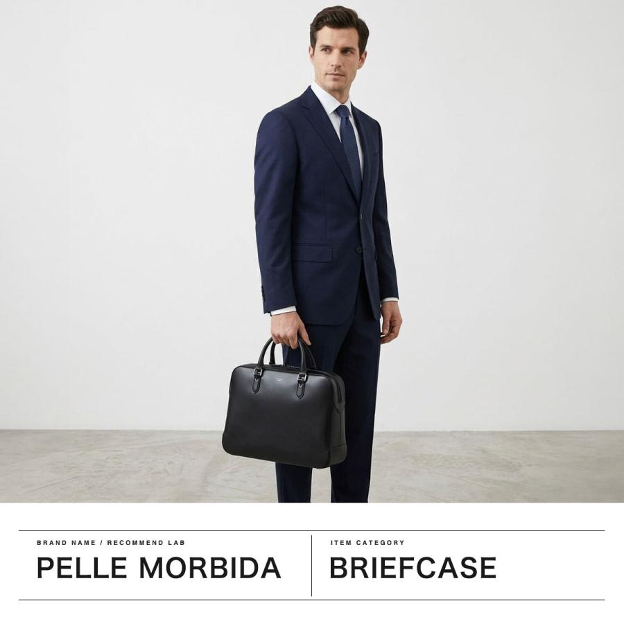 最大42%★5/27〜 ケアセット＋選べるノベルティ ペッレモルビダ ビジネスバッグ メンズ 本革 大容量 PELLE MORBIDA A4 B4 Capitano ブリーフバッグ CA402の画像