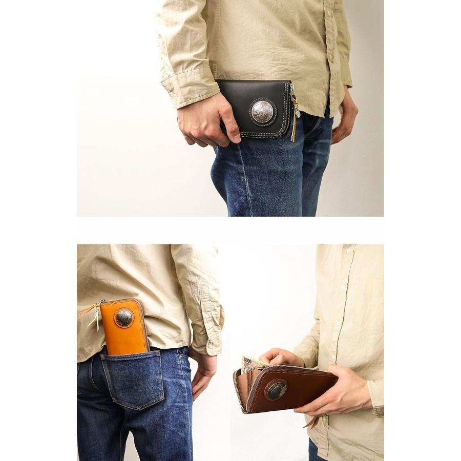 最大46%★6/4限定 選べるWノベルティ 正規取扱店 レッドムーン REDMOON 長財布 ROUND CONCHO WALLET 小銭入れあり メンズ レザー 牛革 LP2000-RMAの画像