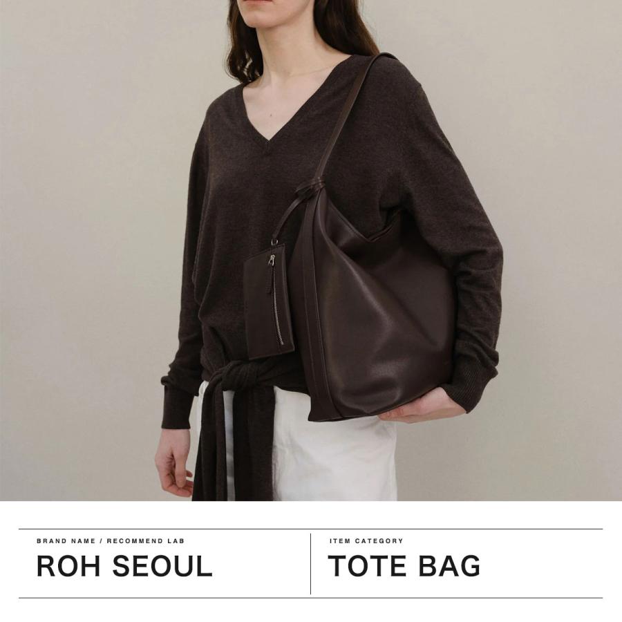 最大50%★5/25限定 ROH SEOUL トートバッグ レディース 大きめ A4 ローソウル 軽量 通勤 革 ブランド レザー 本革 肩掛け おしゃれ Pulpy hobo bag JLL00CC6Sの画像