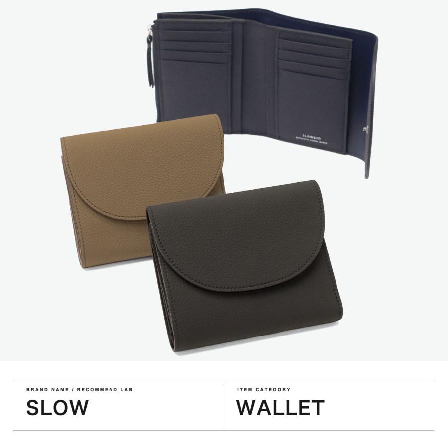 哀*だ様 SLOW&CO 三つ折り財布 ブラック SLOW 最大50%☆10/11限定 三つ折り財布 メンズ レディース ブランド 革