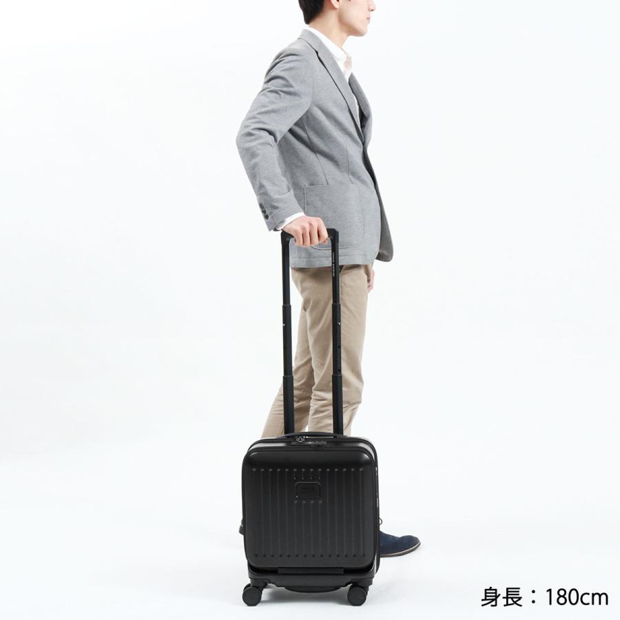 特典付 タケオキクチ スーツケース TAKEO KIKUCHI CITY BLACK SSサイズ 機内持ち込み キャリーケース ハード 22L 1泊 前開き TSA hinomoto CTY001Aの画像