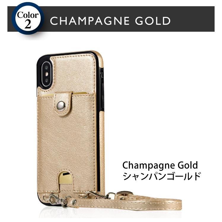 iPhone14 ケース ショルダー 肩掛け カード収納 iPhone13 iPhone12 携帯ケース  iPhone13mini  iPhone12mini iPhoneSE ショルダーストラップ カード入れ 背面 | ブランド登録なし | 05