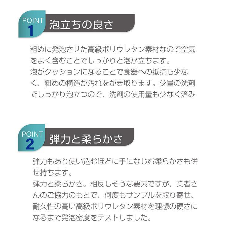 スポンジ 食器スポンジ キッチンスポンジ 台所用スポンジ 泡立ち 水切れ 泡立つ スポンジ革命 食器洗い 皿洗い 抗菌 セット 8個 耐久性 へたれにくい｜galleries｜05