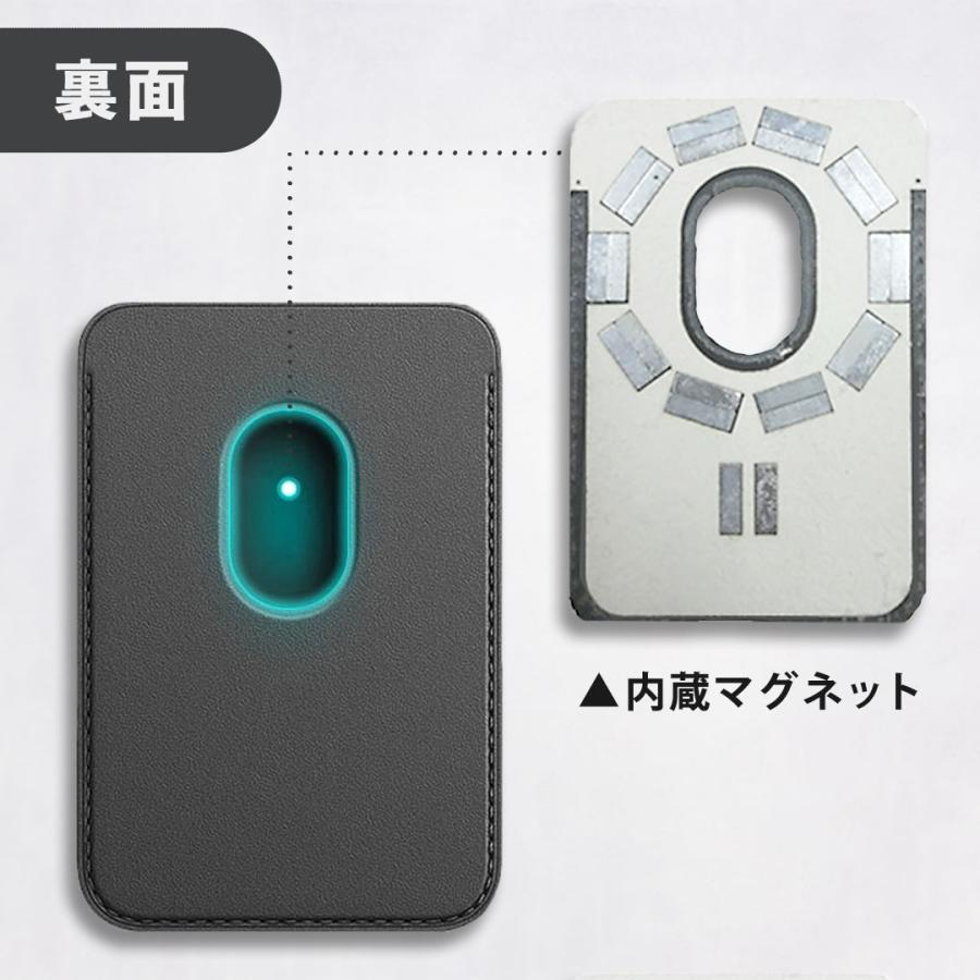 magsafe カードケース ウォレットケース マグネット 磁石 強力 カード入れ 3枚 ポケット マグセーフ シンプル 背面 背面収納 免許証 icカード 薄型 スリム | ブランド登録なし | 26