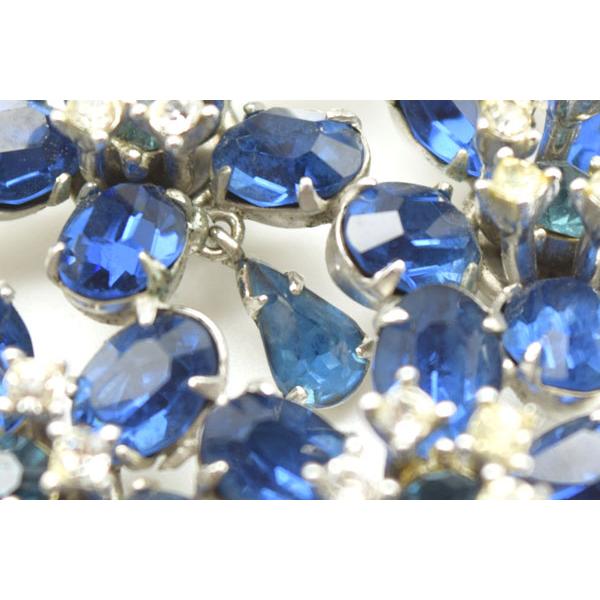 【クリスチャンディオール】ネックレス フラワー ストーン ブルー 約42cm Christian Dior ブルーフラワー ネックレス : GALLERY AURA - 通販