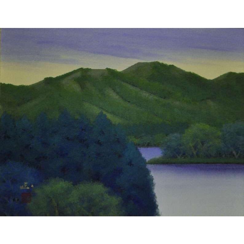 販促アイディア 河本 正 緑映山湖 日本画 日本で発売 Uniflor Ac Id