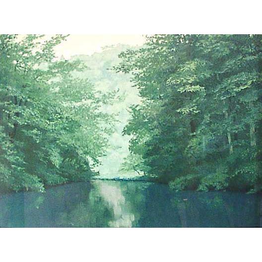 浜田昇児「緑映」リトグラフ 浜田昇児「緑映」リトグラフ 直筆サイン