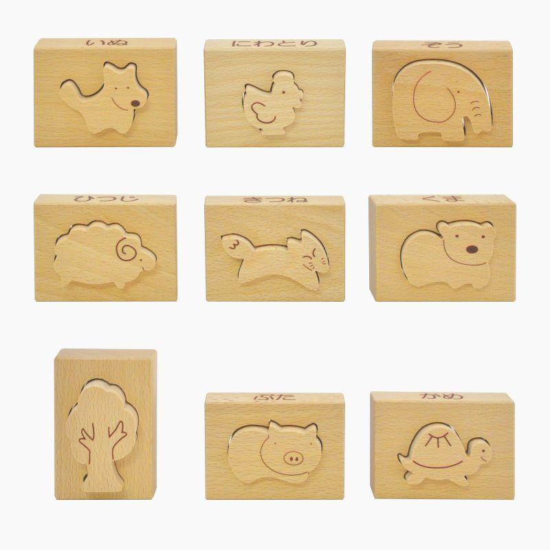 木製玩具 積み木 パズル プレゼントに最適 遊び方いろいろ 動物抜き絵シーソーパズル |  | 03