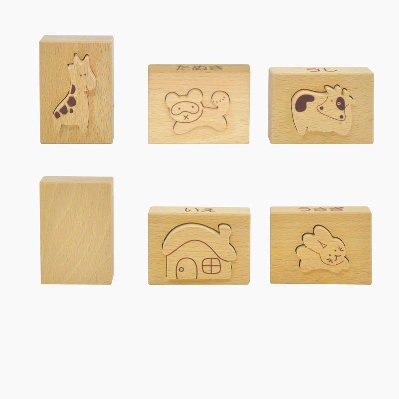 木製玩具 積み木 パズル プレゼントに最適 遊び方いろいろ 動物抜き絵シーソーパズル |  | 04