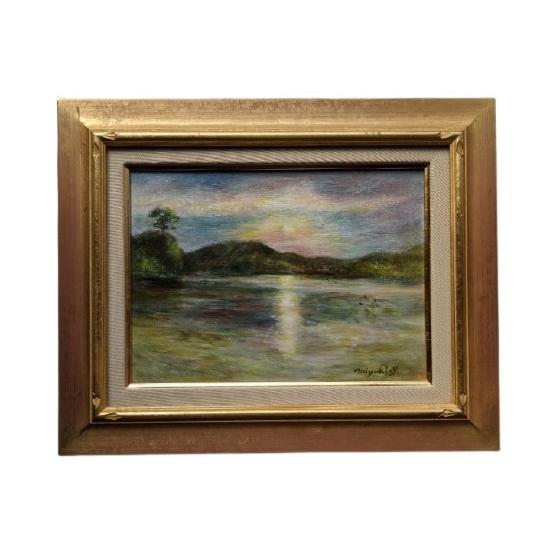 ◇Zampini Antonio 「街の景色」 油彩F6 号◇ 美術品・アンティーク