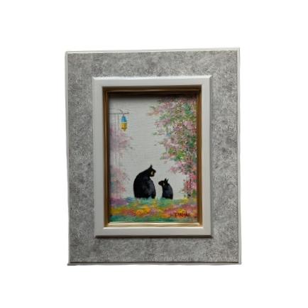 絵画　油絵　SMサイズ（サムホール）　田中浩二　憩い