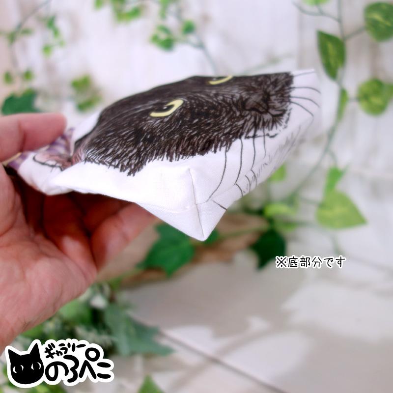 猫ちゃんの持ち手付きバネ口ポーチ(黒猫ちゃん&白黒はちわれ猫ちゃん