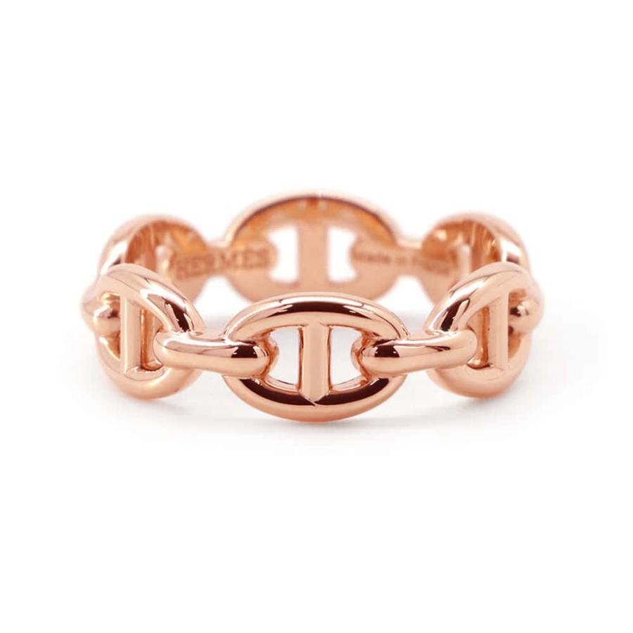 HERMES シェーヌダンクルアンシェネ　リング　ローズゴールド　極美品 HERMES エルメス リング・指輪 シェーヌダンクル アンシェネ PM ローズ